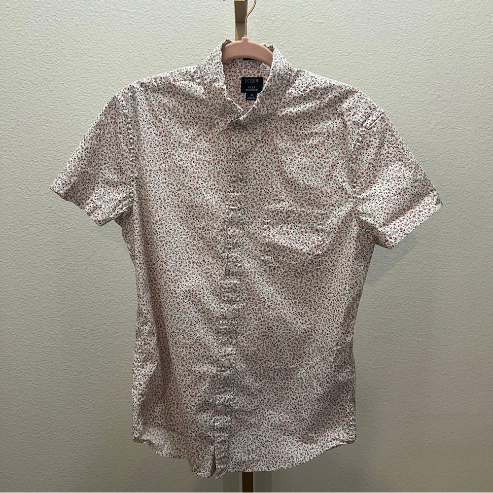 Men's J. Crew Pink Floral All Over Print Slim fit Button Down Shirt Medium